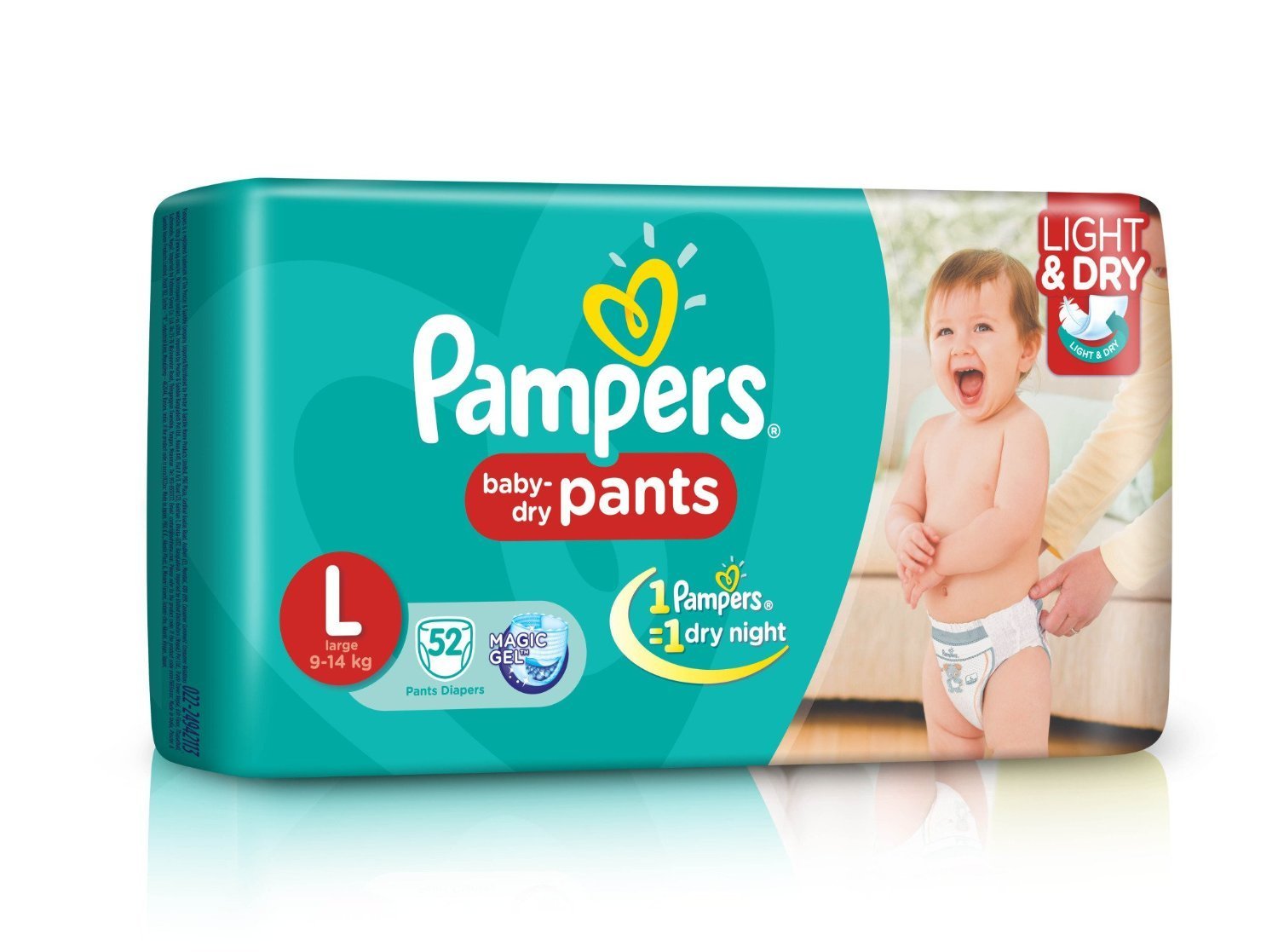 Pampers Dry Pant Large Size Diaper - L 64 - L - Buy 64 Pampers Cotton Pant  Diapers | Flipkart.com